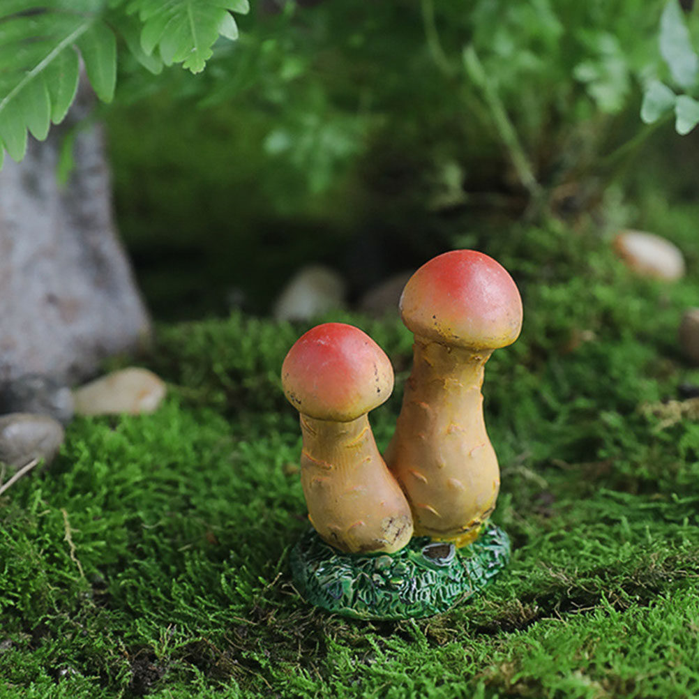 Bonsai Garden Decor - 3pcs Miniature Mushroom Decor Resin Crafts
