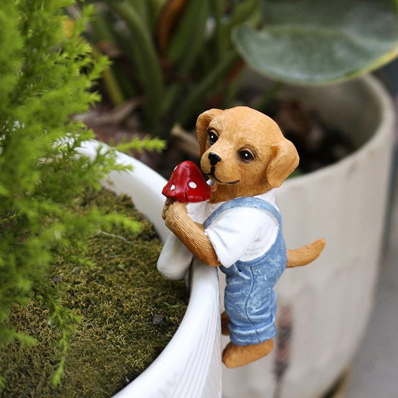 *Cute Hanging Dog Figurine Flo - Bonsai Garden Decor 리뷰 및 가격
