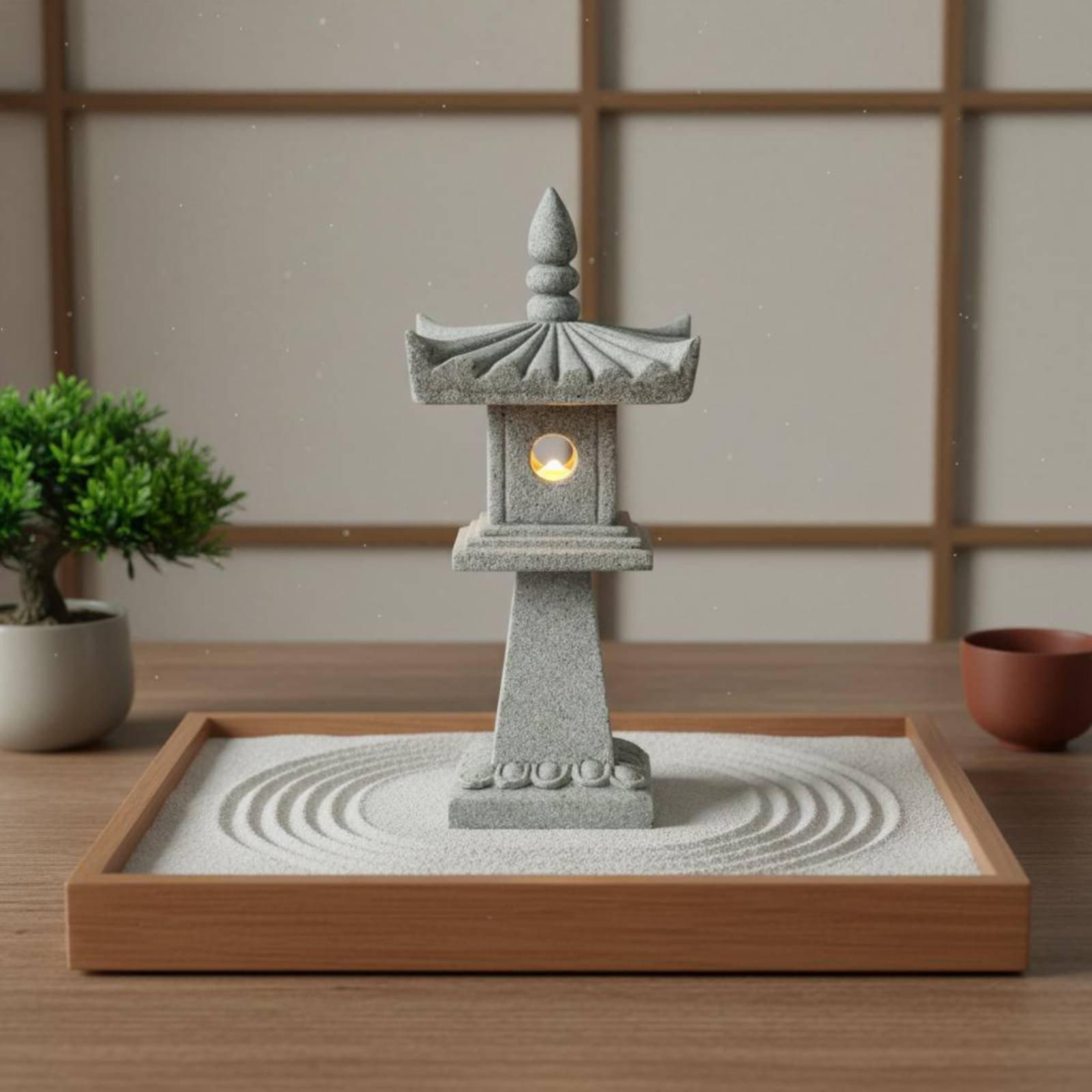Miniature Stone Lantern Antiqu - Bonsai Garden Decor 리뷰 및 가격
