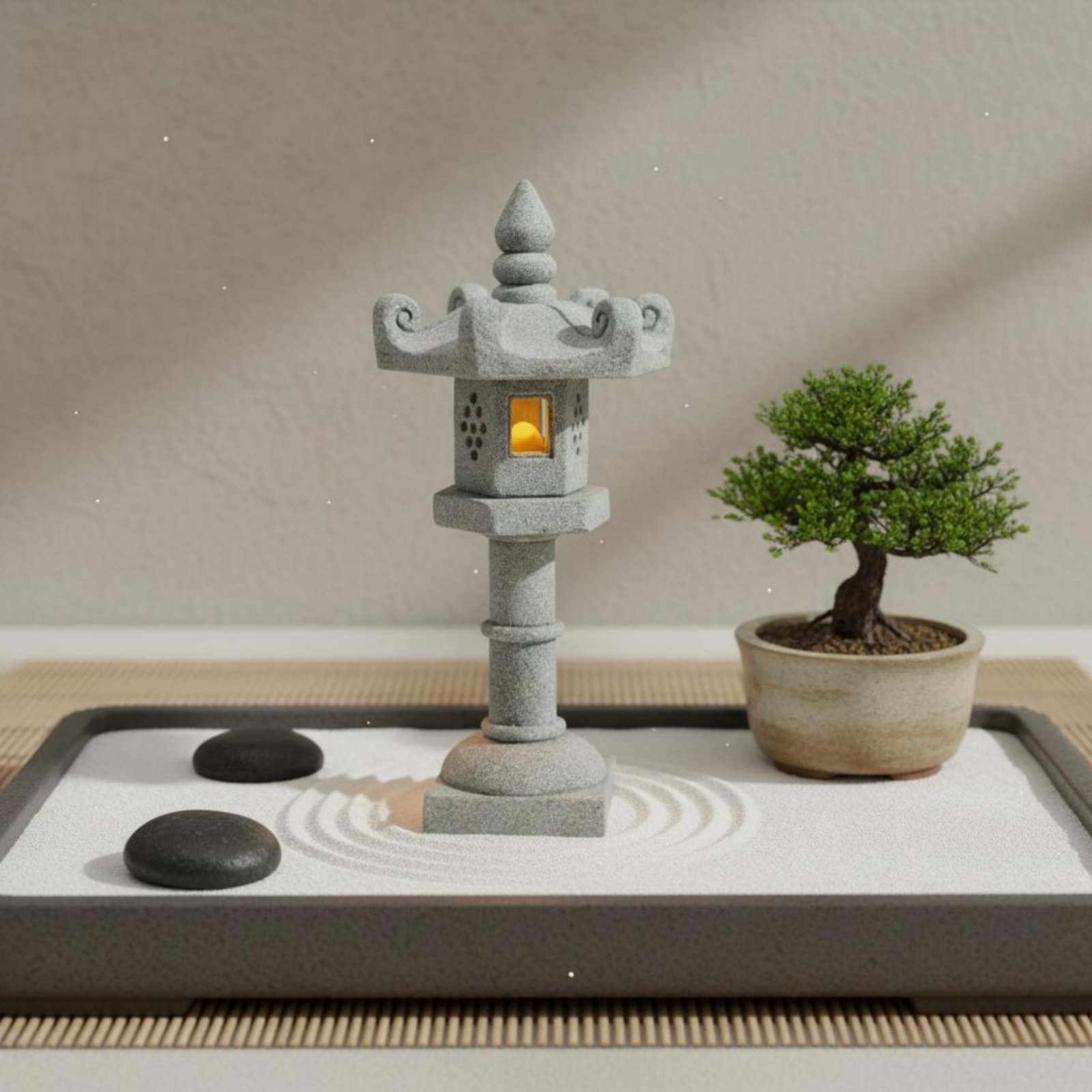 Miniature Stone Lantern Antiqu - Bonsai Garden Decor 리뷰 및 가격