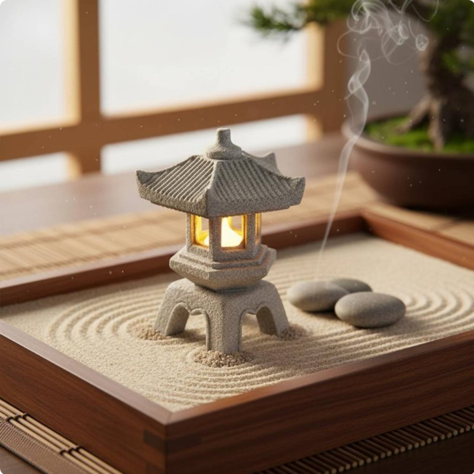 Miniature Stone Lantern Antiqu - Bonsai Garden Decor 리뷰 및 가격