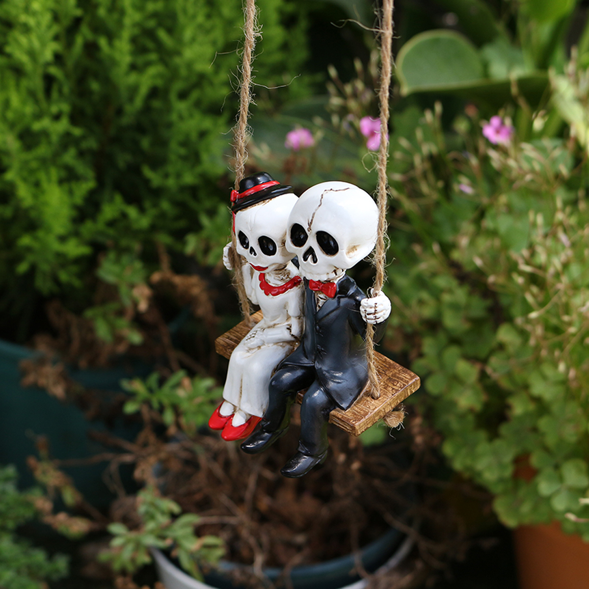 Resin Skeleton Couple Swing St - Bonsai Garden Gift 리뷰 및 가격