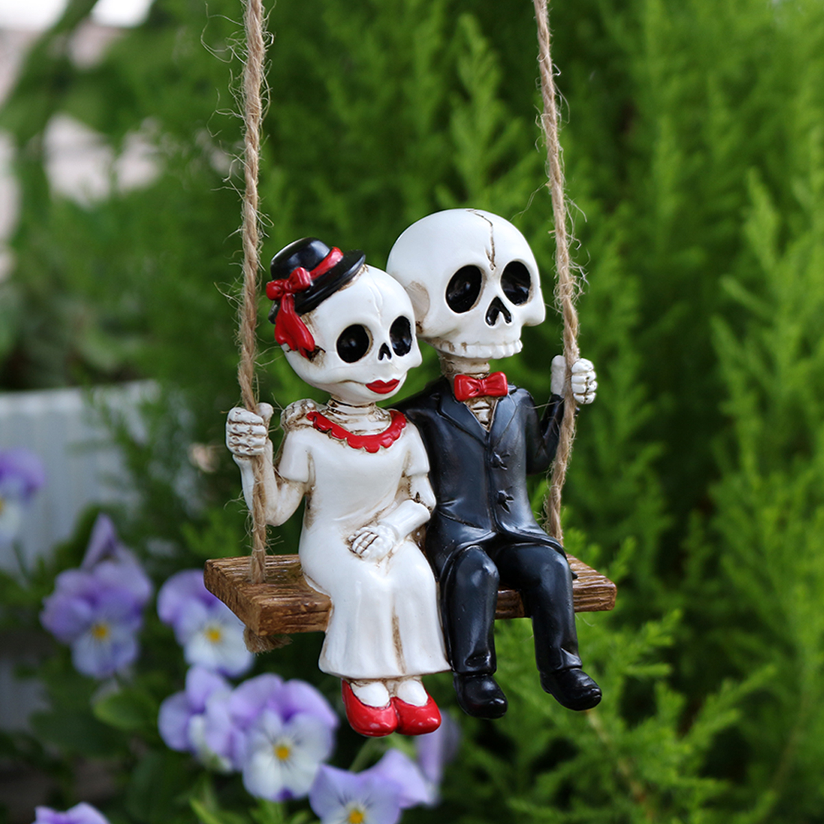 Resin Skeleton Couple Swing St - Bonsai Garden Gift 리뷰 및 가격