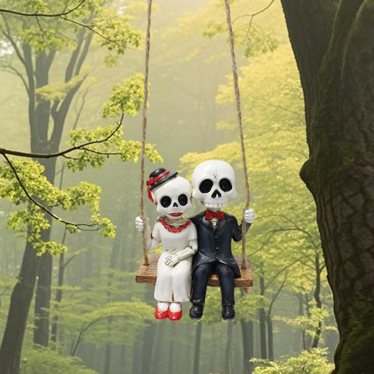 Resin Skeleton Couple Swing St - Bonsai Garden Gift 리뷰 및 가격