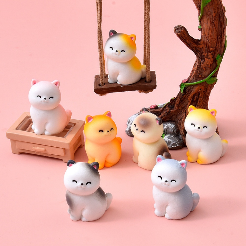8pc Cute Smile Cat Small Anima - Bonsai Garden Gift 리뷰 및 가격
