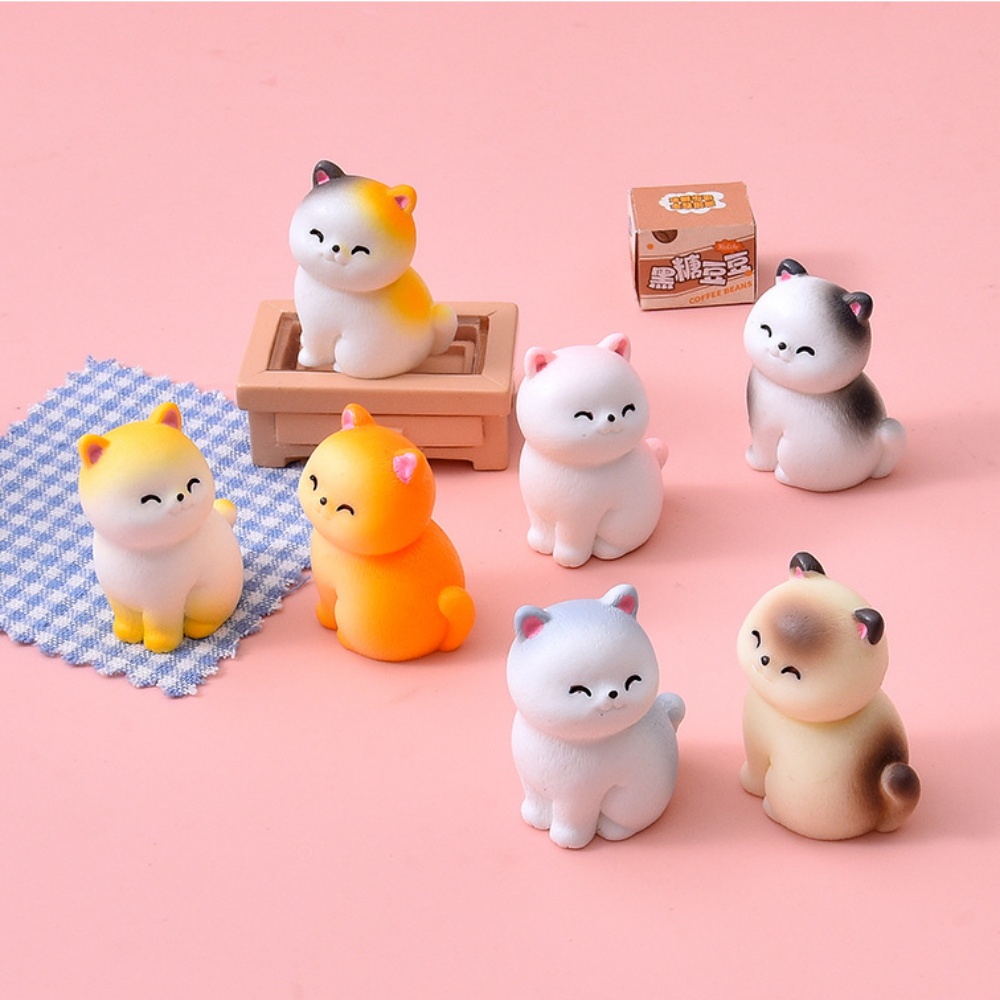8pc Cute Smile Cat Small Anima - Bonsai Garden Gift 리뷰 및 가격
