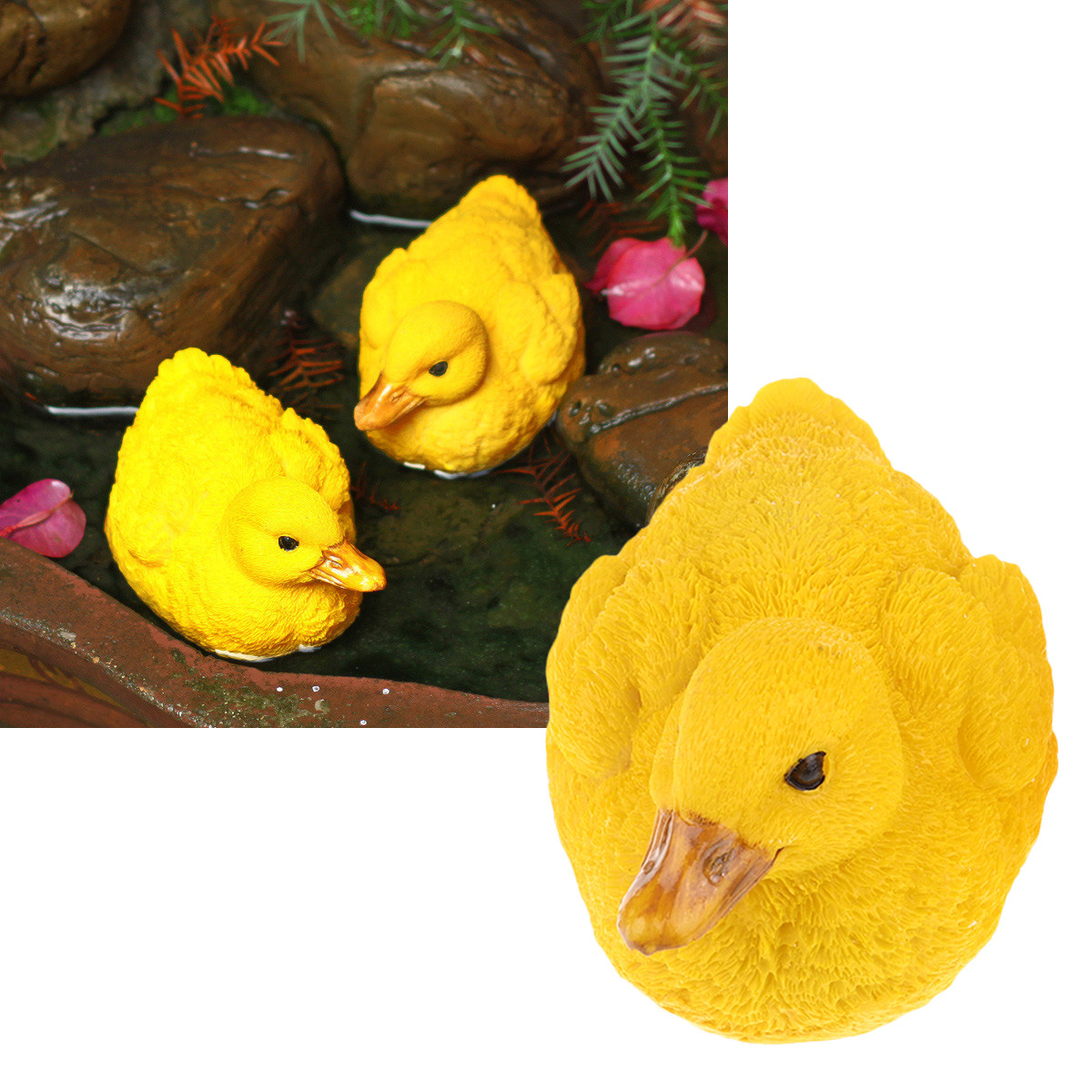 1Pair Yellow Duck Decoration R - Bonsai Garden With Pond 리뷰 및 가격