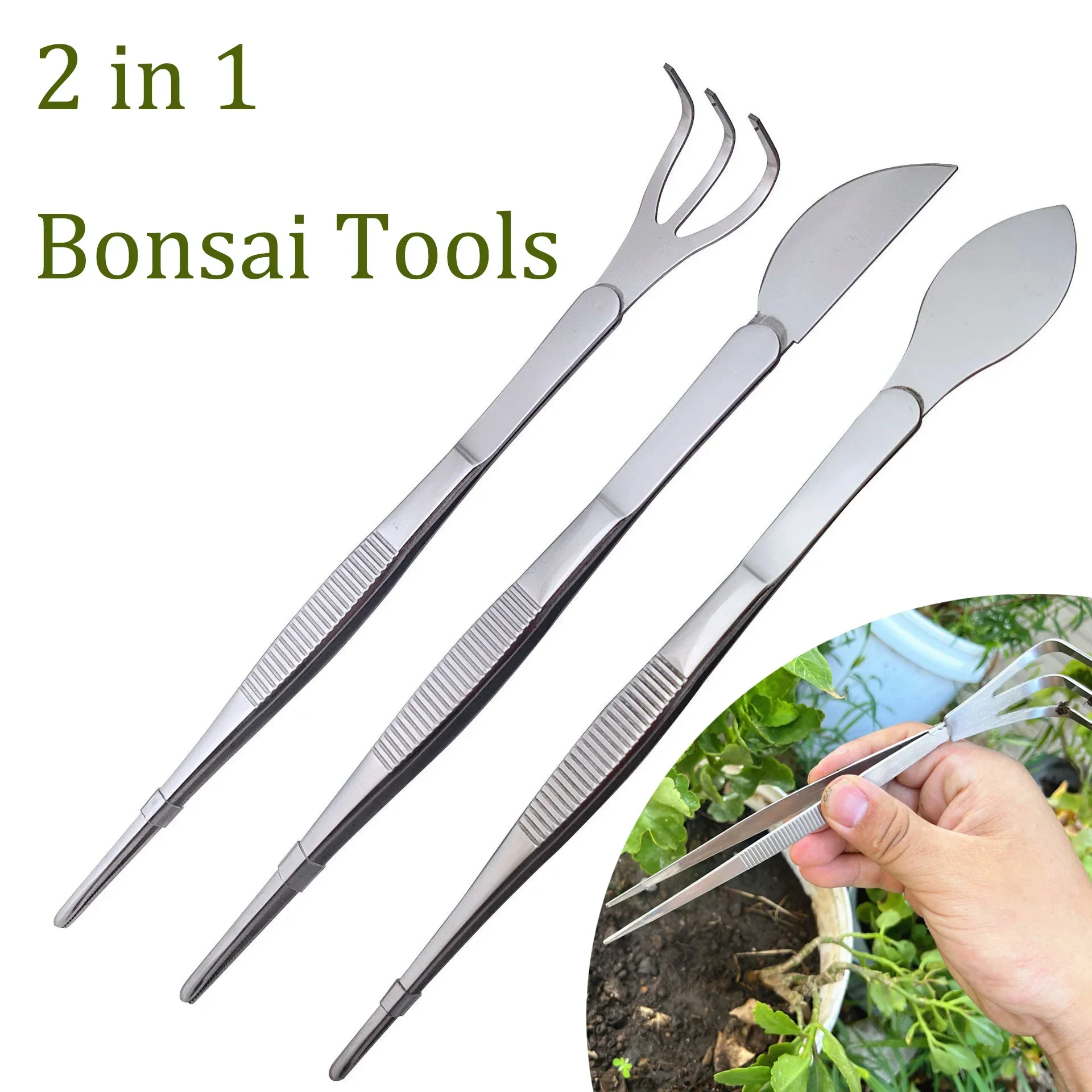 1pc 2-in-1  304 Stainless Stee - Bonsai Garden Rake 리뷰 및 가격