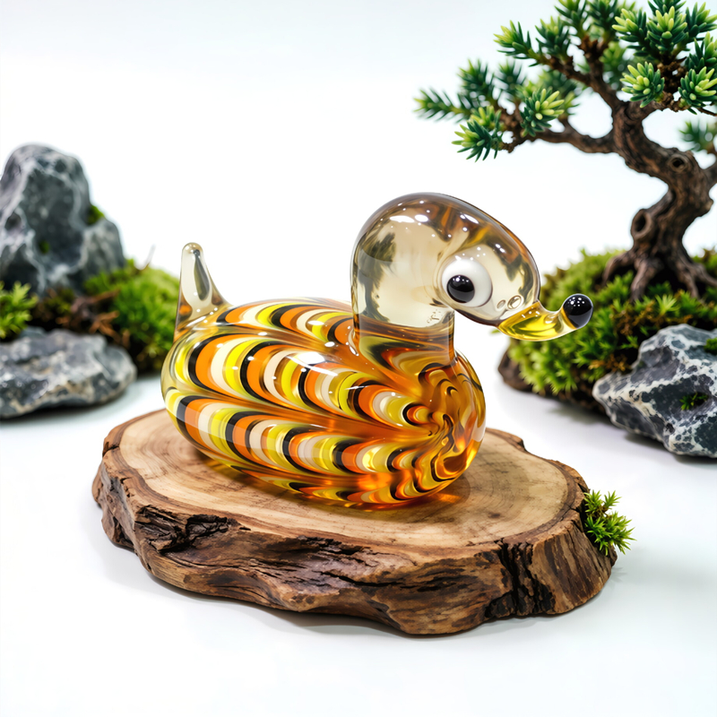 Handmade Mini Glass Duck Figur - Bonsai Garden Gift 리뷰 및 가격