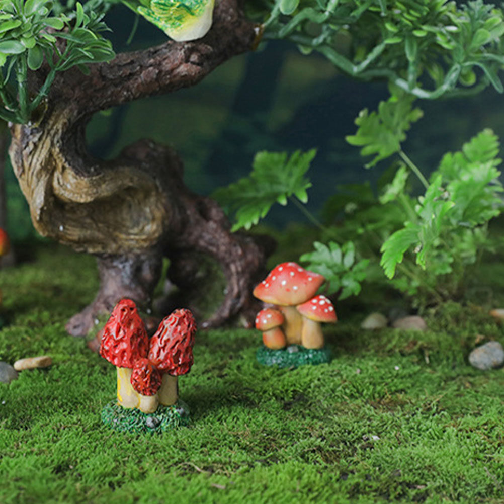 3pcs Miniature Mushroom Decor  - Bonsai Garden Decor 리뷰 및 가격