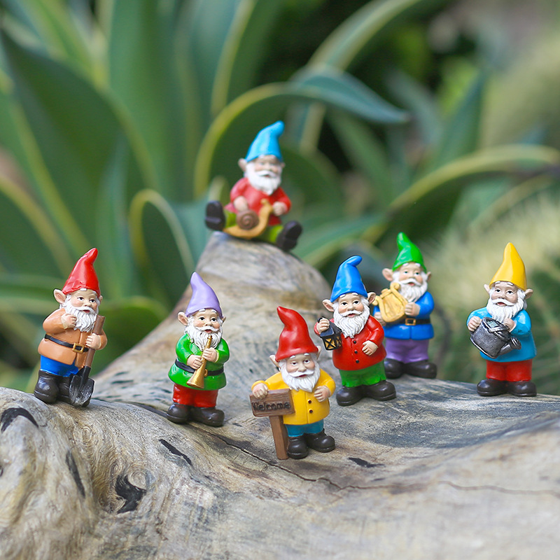 7Pcs/Set Miniature Funny Gnome - Bonsai Garden Gift 리뷰 및 가격