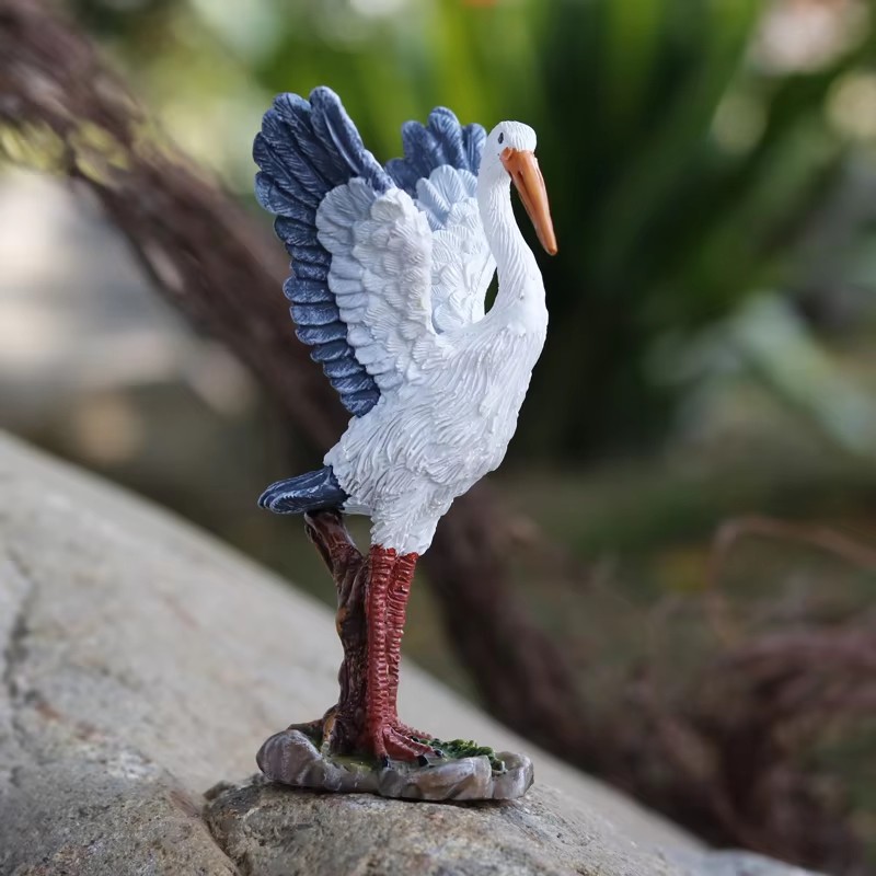 Mini Cute Egret Crane Resin St - Bonsai Garden With Pond 리뷰 및 가격
