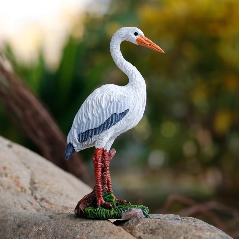 Mini Cute Egret Crane Resin St - Bonsai Garden With Pond 리뷰 및 가격