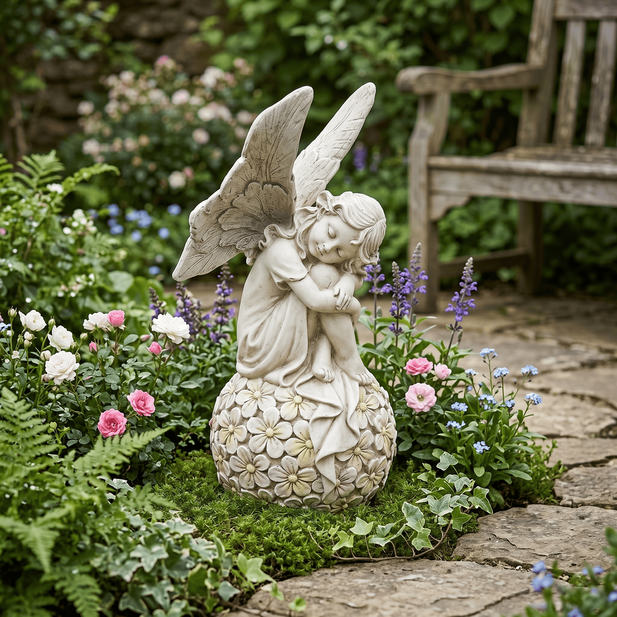 13.2-inch Garden Fairy Statue, - Bonsai Garden Decor 리뷰 및 가격