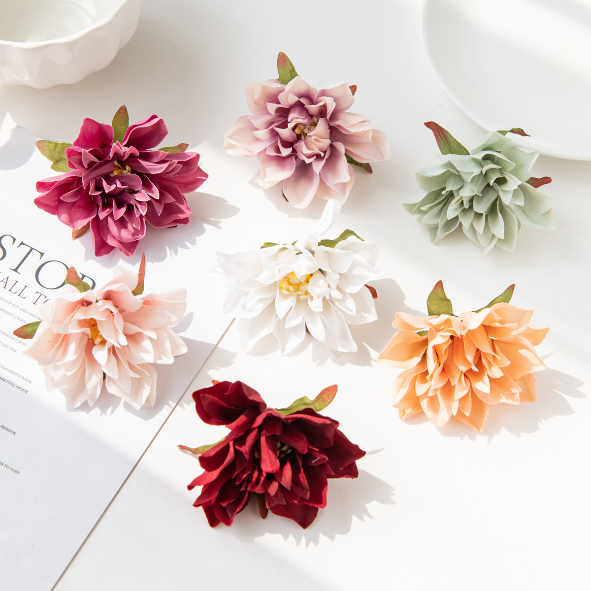 Artificial Flower Silk Chrysan - Bonsai Garden Gift 리뷰 및 가격