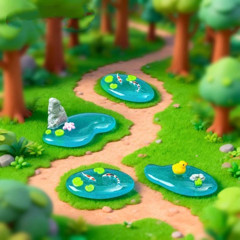 Mini Resin Pond Ornaments With - Bonsai Garden With Pond 리뷰 및 가격